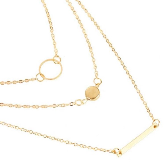 Layered chain necklace - Picture 2 of 3